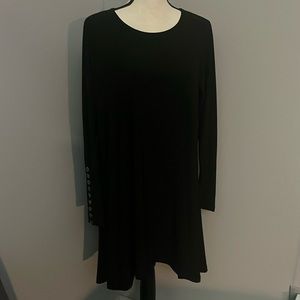 Sympli black stretch long sleeve dress